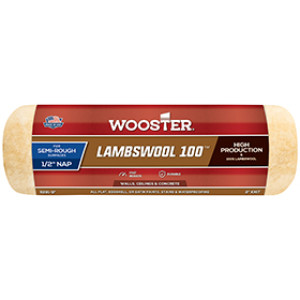 WOOSTER R291 9" X 1/2" LAMBSWOOL 100 NATURAL 100% LAMBSWOOL ROLLER COVER