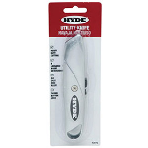 HYDE 42075 SILVER POWDER-COATED TOP SLIDE UTILITY KNIFE