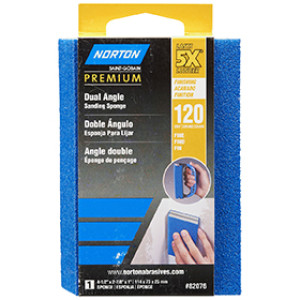 NORTON PROSAND 82076 4-1/2" X 2-7/8" X 1" 120 GRIT DUAL ANGLE SANDING SPONGE