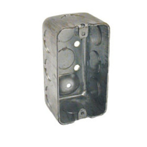 RACO 8660 4" X 1-7/8" DEEP HANDY BOX-DRAWN WITH 1/2" KNOCK OUTS