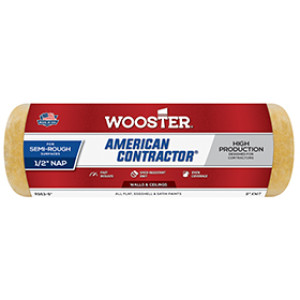 WOOSTER R563 9" X 1/2" AMERICAN CONTRACTOR SHED-RESISTANT KNIT ROLLER COVER