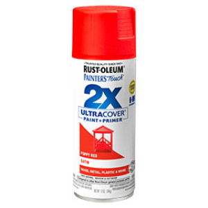 RUST-OLEUM 2X PAINTER'S TOUCH 334084 ULTRA COVER ENAMEL SATIN POPPY RED RUSTOL