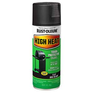 RUST-OLEUM SPECIALTY 7778830 12 OZ HIGH HEAT BAR-B-QUE BLACK FLAT SPRAY PAINT