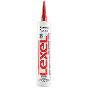 SASHCO LEXEL 13081 10.5 OZ LOW VOC WHITE ALL PURPOSE CO-POLYMER SYNTH RUBBER