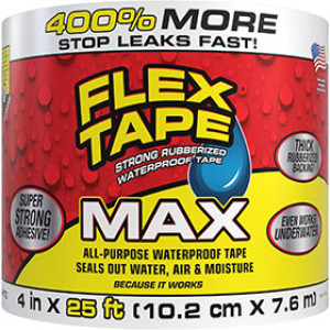 FLEX TAPE TFSMAXWHT04 4" X 25' MAX WHITE