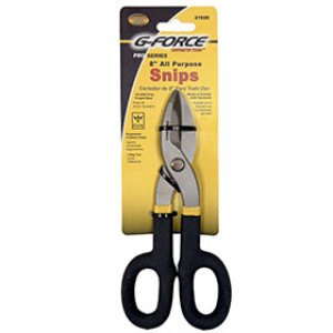 G-FORCE 21920 8" TIN SNIPS ERGO GRIP HANDLE