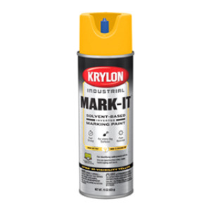 KRYLON K00730508 15 OZ APWA HI-VIS YELLOW MARK-IT S/B INVERTED MARKING PAINT