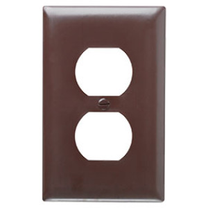 PASS & SEYMOUR  TP8 1-GANG WALL PLATE DUPLEX RECEPTACLE WITHOUT LINE