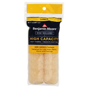 BENJAMIN MOORE U66501-018 6 1/2" X 3/8" HIGH CAPACITY MINI ROLLER COVERS 2PK