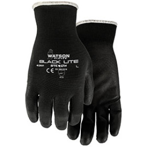 WATSON 391-M STEALTH BLACK LITE LIGHTWEIGHT POLY NYLON SHELL COATED MEDIUM