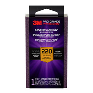 3M DSFM-F-ESF-10 2.5" X 4.5" X 1" 220 GRIT PRO GRADE SANDING SPONGE
