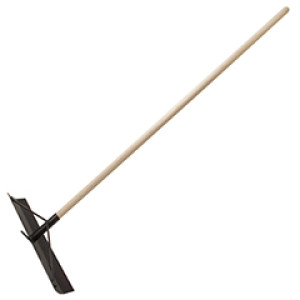 KRAFT CC905 19-1/2" X 4" ALUMINIUM CONCRETE SPREADER WITH HOOK & WOOD HANDLE