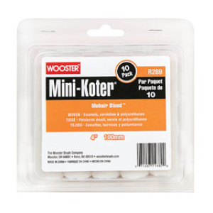 WOOSTER R119 4" X 1/4" MINI-KOTER MOHAIR & POLYESTER BLEND ROLLER COVER 10PACK