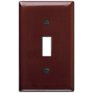 PASS & SEYMOUR  TP1 1-GANG THERMOSET WALL PLATE TOGGLE WITHOUT LINE