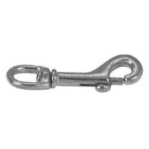 CAMPBELL T7625604 #5025B 3/8" SWIVELING ROUND EYE BOLT SNAP POLISHED BRONZE