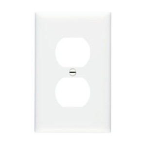 PASS & SEYMOUR TPJ8WCC70 JUMBO 1-GANG NYLON WALL PLATE DUPLEX RECEPTACLE WHITE