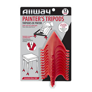 ALLWAY TOOLS 10043 PT12 PAINTERS' TRIPODS PLASTIC PAINT GUIDES 12 PACK