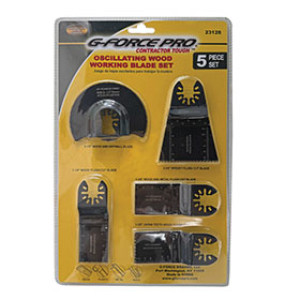 G-FORCE WOOD WORKING OSCILLATING BLADE SET 5-PIECE