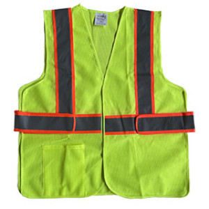 G-FORCE 52512 GREEN SAFETY VEST 100% POLYESTER MESH