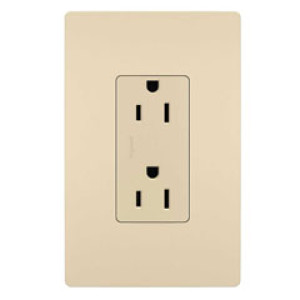PASS & SEYMOUR  885TRICC8 DECOR 15A RECEPTACLE TAMPER-RESIST IVORY CC8