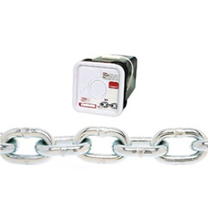 CAMPBELL 0143426 1/4" GRADE 30 PROOF COIL CHAIN ZINC PLATED 100' SQUARE PAIL