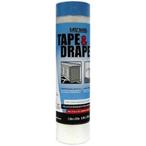 TRIMACO 94946 DROP CLOTH PLASTIC 24" X 75' HIGH TACK PRE TAPED