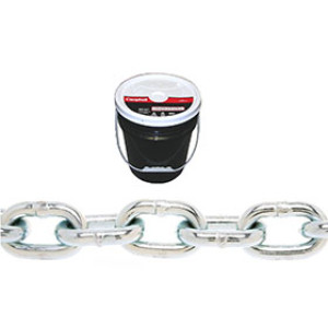 CAMPBELL 0140823 1/2" GRADE 30 PROOF COIL CHAIN ZINC PLATED 40' ROUND PAIL
