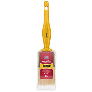 WOOSTER Q3108 1-1/2" SOFTIP SOFT WHITE NYLON/GOLD POLYESTER FLAT BRUSH