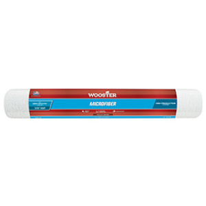 WOOSTER R523 18" X 3/8" MICROFIBER BLUE-STRIPED FIBERLOCK FABRIC ROLLER COVER