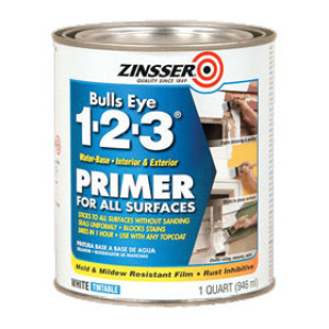 ZINSSER BULLS EYE 02004 1-2-3 WATER-BASE INT/EXT PRIMER/SEALER STAIN BLOCKER