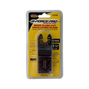 G-FORCE 1-1/4" OSCILLATING HCS WOOD FLUSH CUT BLADE 3 PACK