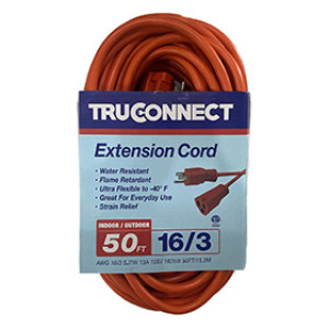 MR BRANDS 32526 50' 16/3 TRUCONNECT ORANGE OUTDOOR EXTENSION CORD