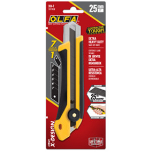 OLFA 1071858 25MM FIBERGLASS RUBBER GRIP RATCHET LOCK UTILITY KNIFE XH-1