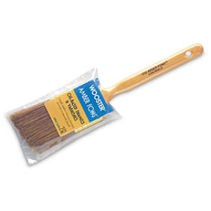 WOOSTER 1233 1-1/2" AMBER FONG SOFT BROWN CHINA BRISTLE ANGLE VARNISH BRUSH