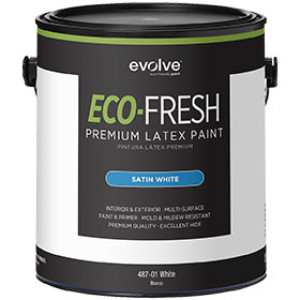 EVOLVE 487-01-1 1GAL ECO-FRESH INTERIOR/EXTERIOR SATIN WHITE