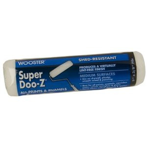 WOOSTER R205 9" X 3/8" SUPER DOO-Z SHED-RESISTANT WHITE WOVEN ROLLER COVER