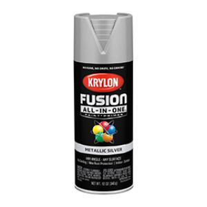 KRYLON K02773007 FUSION ALL-IN-ONE METALLIC SILVER 12 OZ INDOOR - OUTDOOR