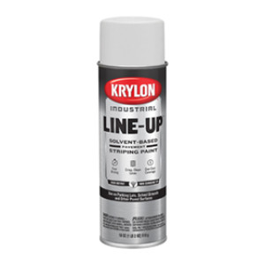 KRYLON K00830008 18 OZ HIGHWAY WHITE LINE-UP SOLVENT-BASED STRIPING PAINT