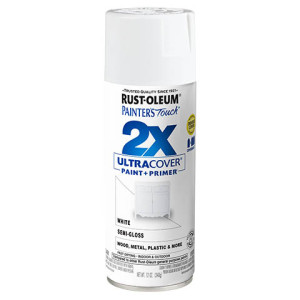 RUST-OLEUM 2X PAINTER'S TOUCH 334098 ULTRA COVER ENAMEL SEMI-GLOSS WHITE