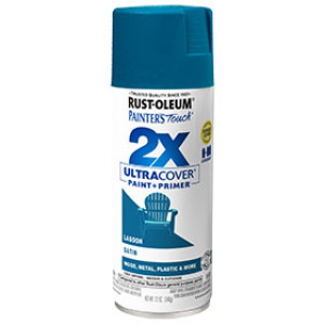 RUST-OLEUM 2X PAINTER'S TOUCH 334074 ULTRA COVER ENAMEL SATIN LAGOON RUSTOLEUM