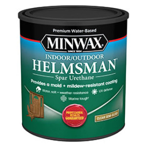 MINWAX 640510444 HELMSMAN SEMI-GLOSS WATER BASED INT/EXT SPAR URETHANE