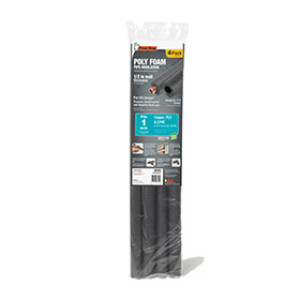 FROST KING 5P12X 1-1/8" X 1/2" THICK WALL PRE SLIT FOAM PIPE INSULATION 3' 4PK