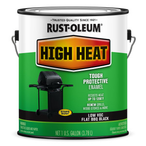RUST-OLEUM SPECIALTY 237543 HIGH HEAT BAR-B-QUE FLAT BLACK FINISH LOW VOC