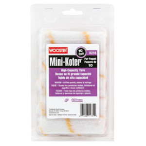 WOOSTER R116 4" MINI-KOTER HIGH-CAPACITY POLYAMIDE YARN ROLLER COVER 10-PACK
