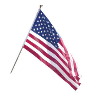 VALLEY FORGE AA-US1-1 ALL-AMERICAN 3' X 5' POLY/COTTON 3 PC STEEL US FLAG KIT