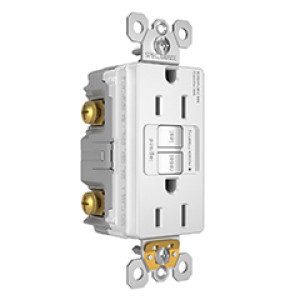 RADIANT 1597TRAWCCD4 15A GFCI SELF TEST TAMPER-RESISTANT ALARM OUTLET WHITE