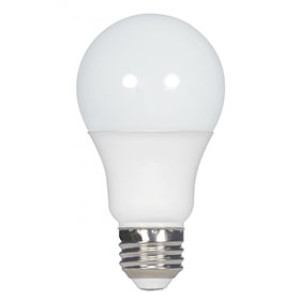 SATCO S28769 11.5W A19 LED BULB MED BASE 120V 2700K 220' BEAM SPREAD 4-PACK
