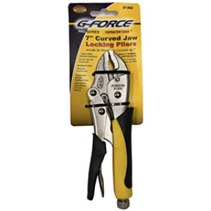 G-FORCE 21302 7" CURVED JAW LOCKING PLIERS ERGO GRIP