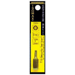 EAZYPOWER 13242 T10 TEE STAR SECURITY 1/4" HEX INSERT BIT 1" LONG 1-PACK