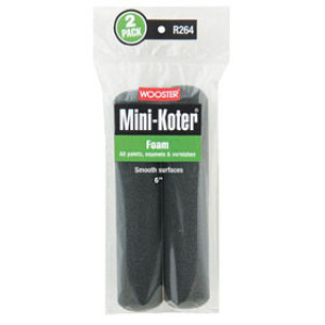 WOOSTER R264 6" MINI-KOTER FOAM CLOSED-END ROLLER COVER 2-PACK